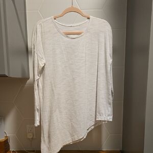 lululemon athletica Cream Asymmetrical Long Sleeve Top